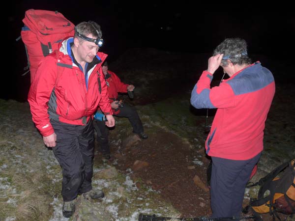 We finally conceded it had gone dark, and put head torches on. Is there a collective noun for a group of slightly overweight, middle-aged men?