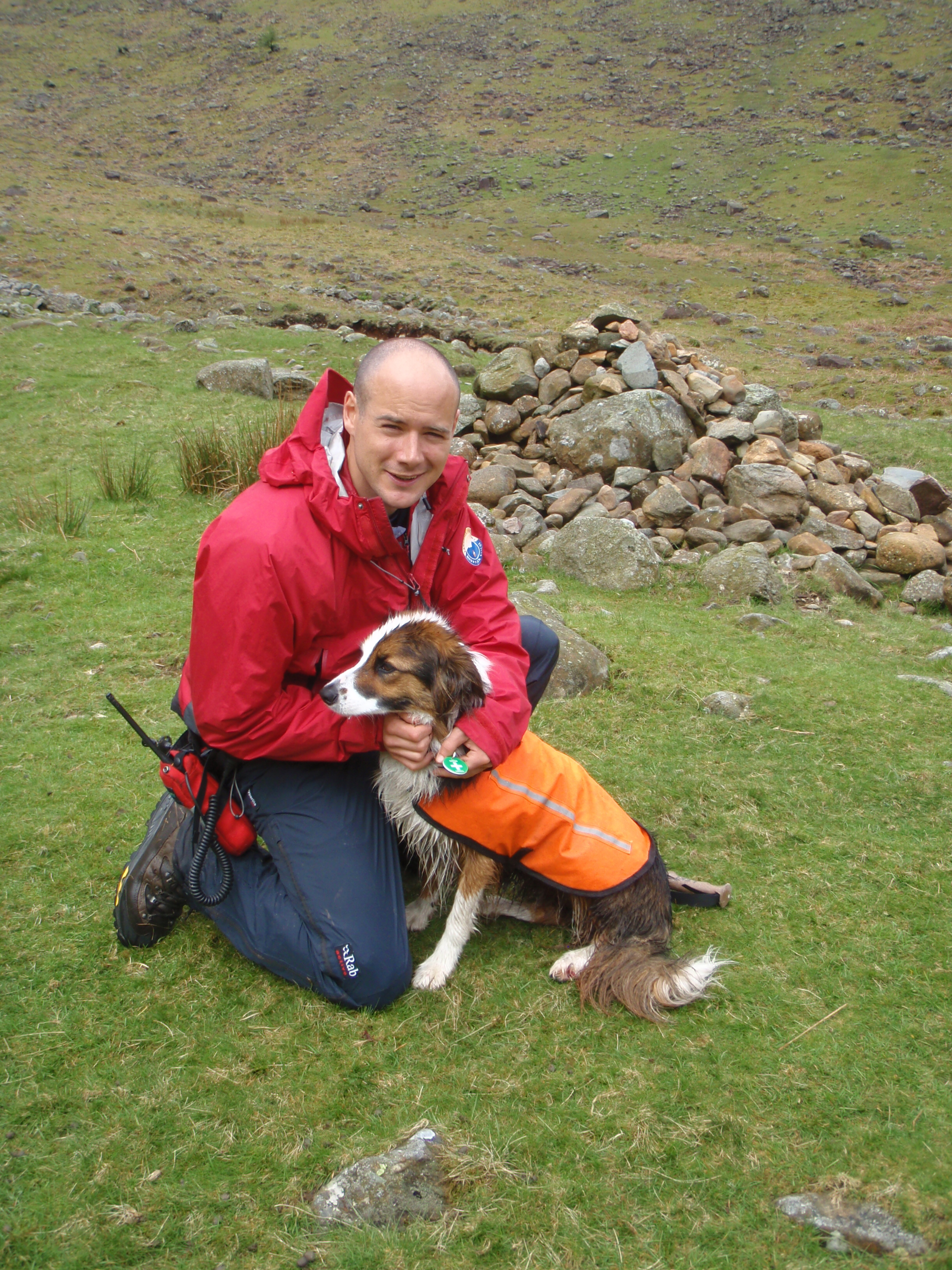 Kitt the dog and Olly his handler