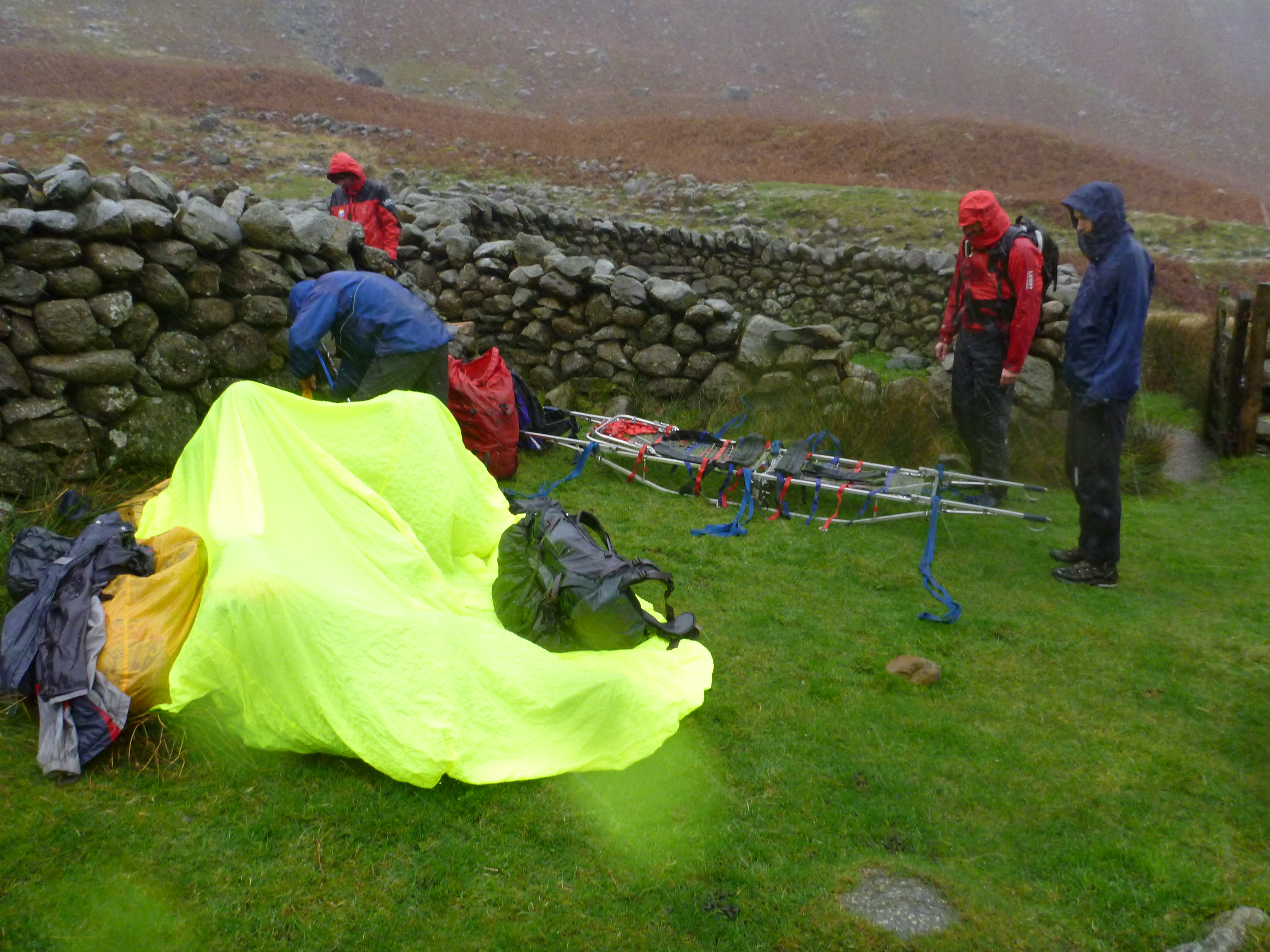 Casualty site in the rain....